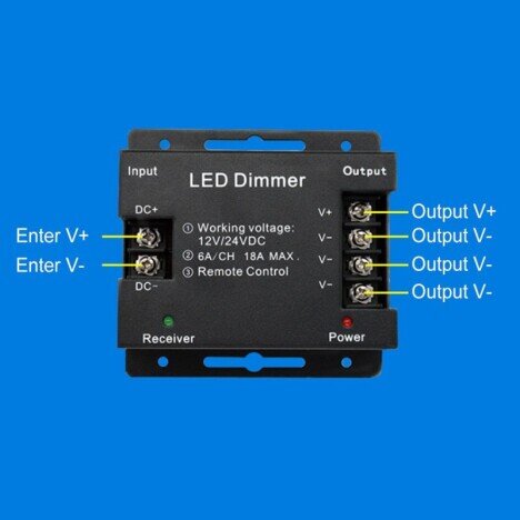 DIMMER TOUCH LED MONOCOLOR 12V-24V CU TELECOMANDA